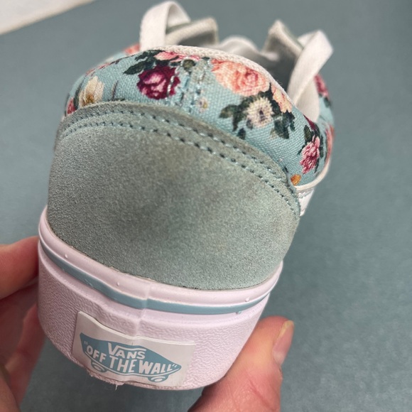 Vans Old Skool Comfort Cushion Floral Sneakers  6 Blue Floral - Picture 12 of 16